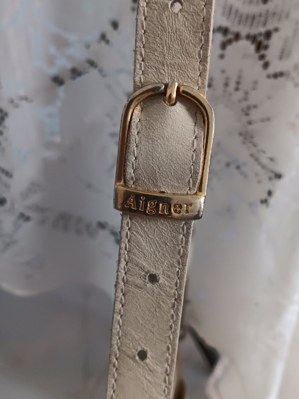 Vintage Etienne Aigner Cream Leather & Straw Shoulder Bag - Picture 5 of 8